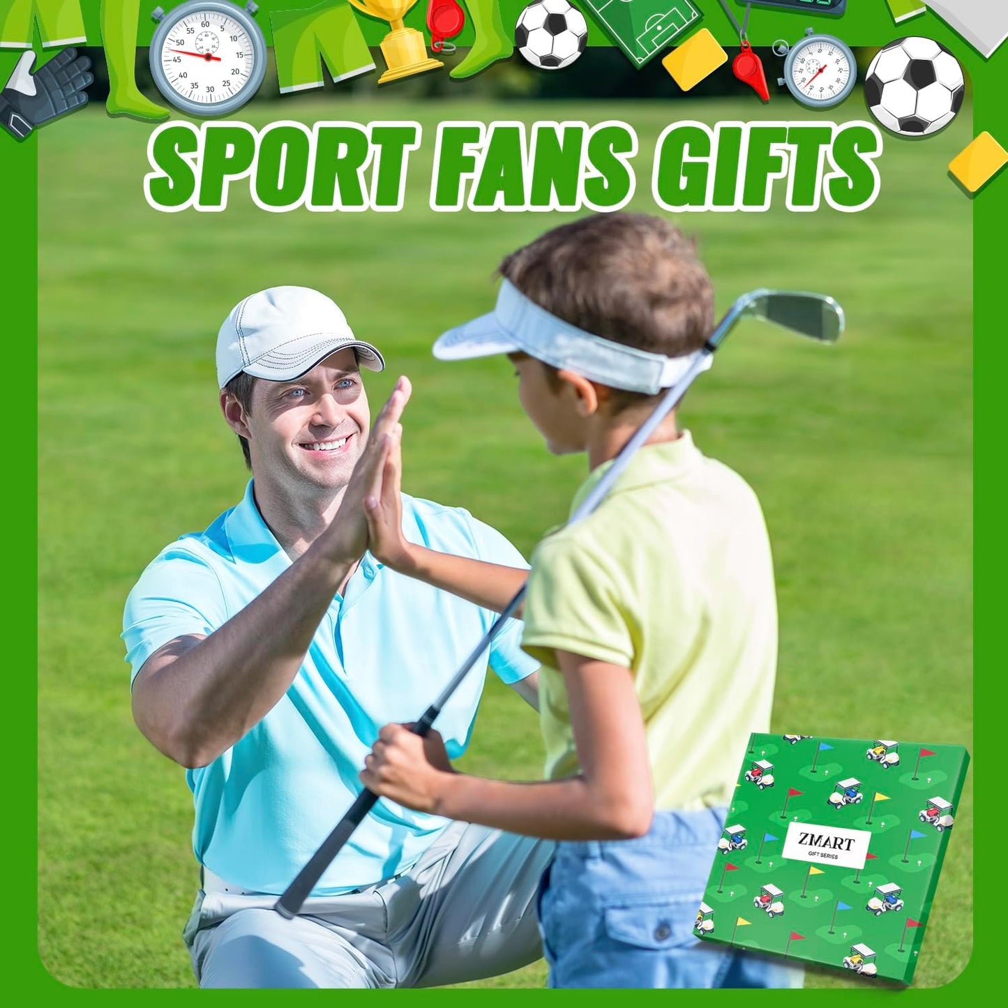 Sports Gifts for Men - Golf Football Race Car Gifts for Men, Football Golfing Car Racing Socks for Men