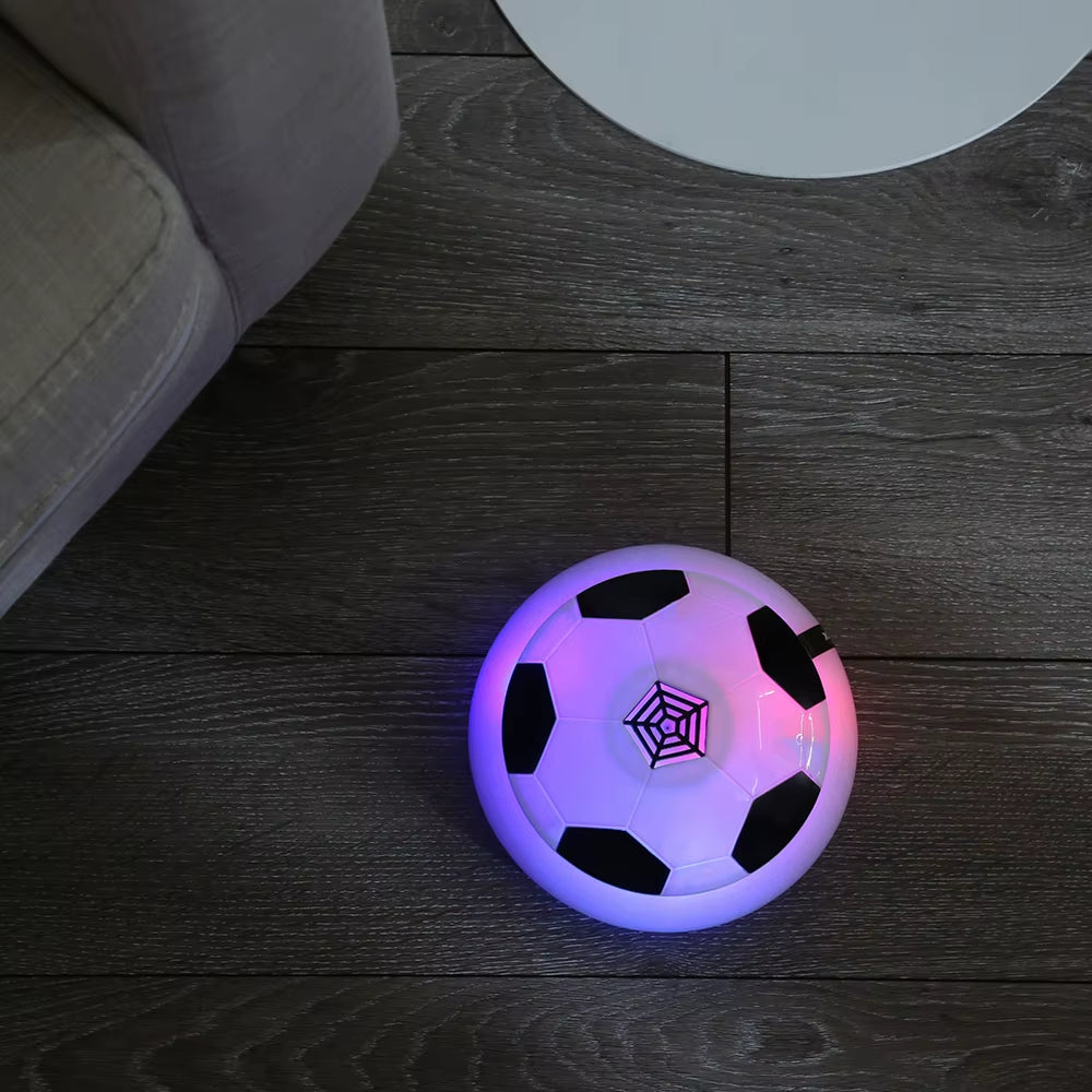 Mini Hover Soccer with Flashing LED Lights 18Cm Air Power Suspended Ball Model Plastic Educational Football Toys for Children