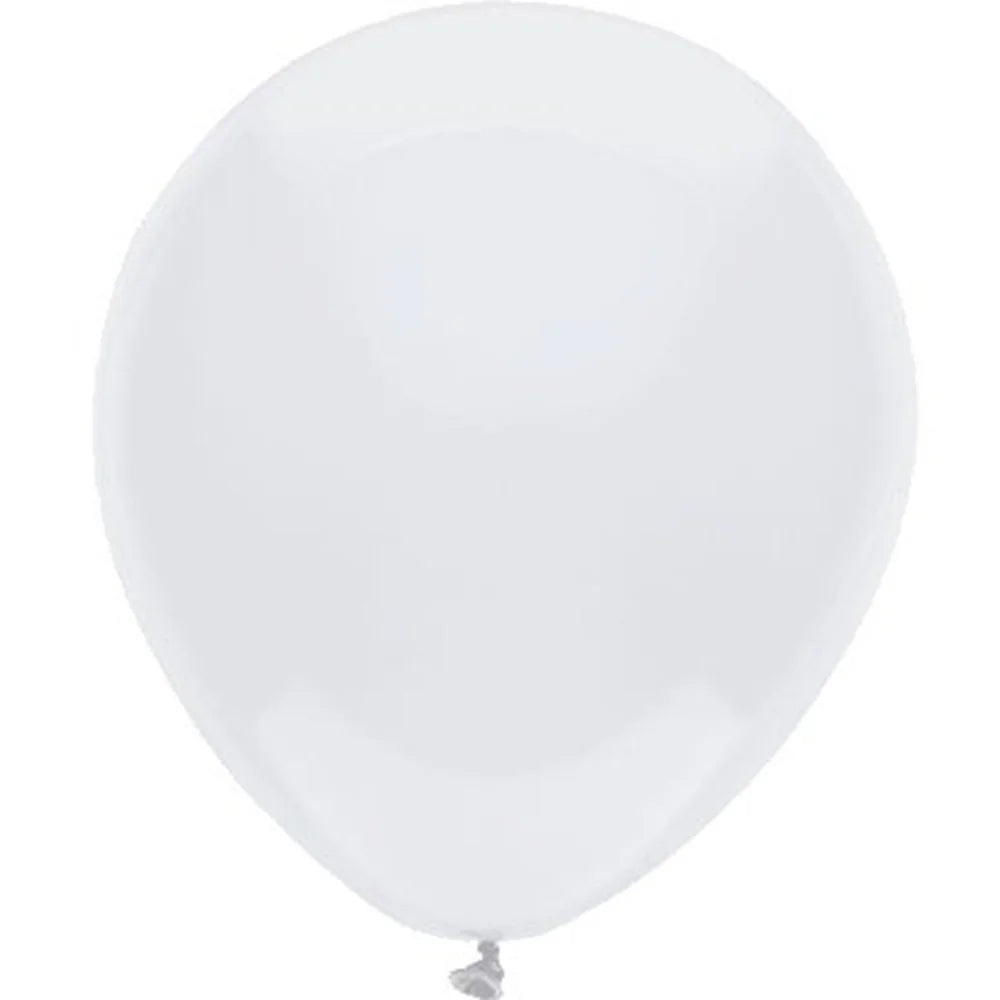 Partymate 72 Bright White Latex Balloons 11"